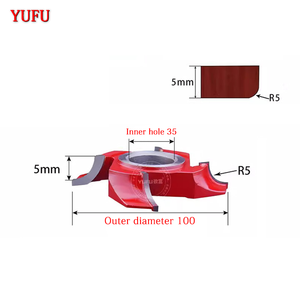 Fraise à queue en alliage dur YUFU à 4 dents et trou de coupe demi-circulaire de 1/4 de pouce, diamètre de 35 mm, possibilité de personnalisation - Product Image 2