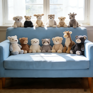 毛绒玩具工厂批发 8 英寸动物玩偶 毛绒玩具 柔软可爱毛绒动物玩具 适合男孩复活节生日礼物 - Product Image 1