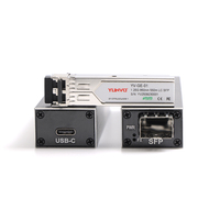Tarjeta de Red Gigabit Yunvo, Adaptador USB 3.0 Tipo C a SFP Gigabit Ethernet para Mejorar la Velocidad de Datos de Computadoras Portátiles o Switches