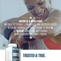 Compléments de musculation : Protéine en poudre ISO 100 avec 25g d'isolat de protéines de lactosérum hydrolysé à 100% – Protéine de lactosérum pour la musculation et la créatine