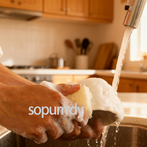 Éponge à vaisselle en fibre de coco naturelle biodégradable écologique avec logo personnalisé, tampon de nettoyage pour la cuisine en fibre de coco - Product Image 3