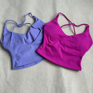 <span class=keywords><strong>Top</strong></span> Deportivo Corto Transpirable sin Costuras de Alta Elasticidad para Mujer, <span class=keywords><strong>con</strong></span> Espalda Recortada, para Yoga/Gimnasio, <span class=keywords><strong>con</strong></span> Estiramiento <span class=keywords><strong>en</strong></span> 4 Direcciones - Product Image 3
