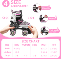 Patins à roulettes Quad pour garçons et filles Patins à roulettes en ligne clignotants de taille réglable populaires et chauds