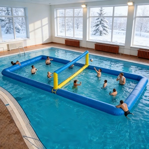 Juegos Acuáticos Inflables Portátiles de Voleibol, para <span class=keywords><strong>Piscina</strong></span>, Playa, Parque Acuático, Resort, Gran Venta - Product Image 2