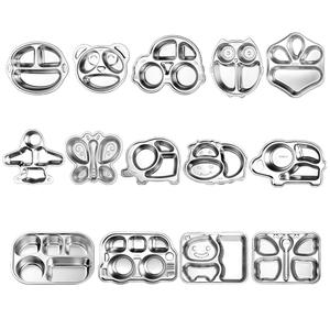 Plat de riz divisé en acier inoxydable 304 <span class=keywords><strong>jetable</strong></span> pour enfants <span class=keywords><strong>assiette</strong></span> de dessin animé domestique pour bébé pour la maternelle - Product Image 5