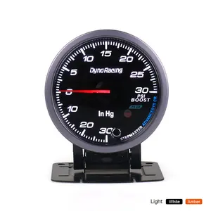 60MM Peak Function High Speed Led 30~30 Psi Boost Gauge For Turbo Meter