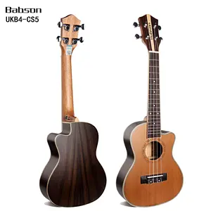 Economic Cutaway Ukulele Solid Top Gitarren konzert 24 "Ukulele(UKB4-CS5) Günstige Akustik Ukulele Guitarra Für Importeure