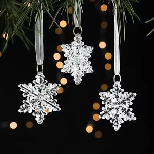 Navidad Decor Customized Clear Acrylic Christmas Snowflake Hanging Pendant Ornaments Waterproof Transparent <b>LED</b> Christmas <b>Tree</b> - Product Image 6