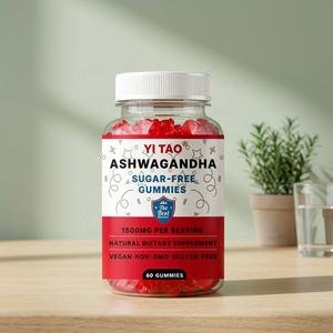 Gummies d'Ashwagandha Marque Blanche/OEM ODM 1500mg par Portion Sans Sucre Végétaliennes Sans OGM Sans Gluten 60 Unités Faible MOQ 50 pièces - Product Image 5