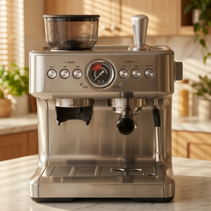 Machine à café semi-automatique domestique, 15 bars, haute pression, en acier inoxydable, pour Latte et Cappuccino - Product Image 1