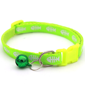 Collar con estampado de hueso de pez Water <span class=keywords><strong>Meow</strong></span> Pet con cintas para decoración de gatos y perros - Product Image 6