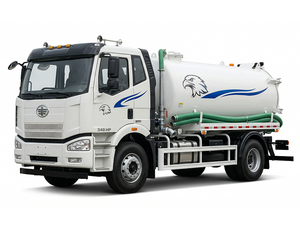 Camion d'aspiration des eaux usées, pompe à vide haute puissance, réservoir de grande capacité pour le nettoyage des égouts municipaux, élimination des boues, véhicule environnemental - Product Image 1