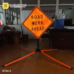 Señal de Tráfico Plegable para Exteriores, de Seguridad Vial, con Película Reflectante <span class=keywords><strong>Naranja</strong></span> de Cuarto Grado, para Advertencia de Construcción - Product Image 5