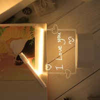 Tableau mémo LED en ABS avec veilleuse, télécommande et contrôle tactile, design postmoderne écologique pour chambre et bureau