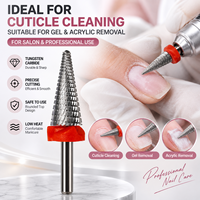 Fraise à ongles professionnelle 5 en 1 en carbure pour découpe transversale, 2,35 mm, avec emballage personnalisé et logo