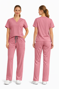 Conjunto <span class=keywords><strong>de</strong></span> Uniformes Médicos <span class=keywords><strong>de</strong></span> Manga Corta, Elegantes y Cómodos, Unisex, con Logotipo Personalizado, Pantalones <span class=keywords><strong>de</strong></span> Uniforme para Médicos, Enfermeras, Salones <span class=keywords><strong>de</strong></span> Belleza y Clínicas Dentales - Product Image 2