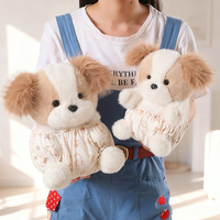 Peluche de chien mignon et moelleux simulée pour la décoration de chambre et de maison, jouet en peluche adorable, vente en gros disponible