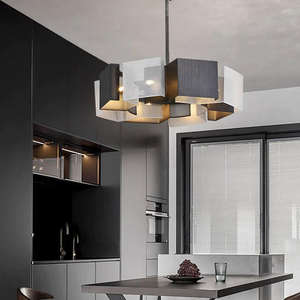 Suspension industrielle vintage en fer noir Lustre décoratif blanc chaud Salle à manger Grand intérieur Hôtel Restaurant Utilisation - Product Image 3