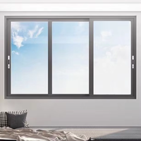 Fabricant chinois de fenêtres coulissantes en aluminium à double vitrage en verre trempé et de portes fenêtres résidentielles en aluminium