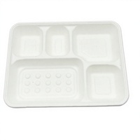 Couvercle de boîte à lunch jetable 100 % écologique et biodégradable 9"x6" en bagasse de canne à sucre pour l'emballage rapide des aliments destiné aux restaurants