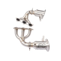Colectores de escape rectos de acero inoxidable T304 para Porsche 911 992 GT3 4.0L, mejora de potencia con tubo de escape OEM