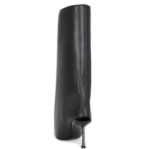 Size 44 Wide Top Women's Knee High <b>Boots</b> Pointed Toe Strange Upper Pants Long Booties Stiletto Thin Heels Stage Shoes - Product Image 6