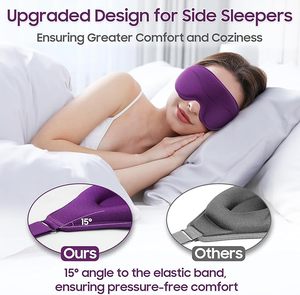 <span class=keywords><strong>Masque</strong></span> de sommeil 3D personnalisé <span class=keywords><strong>avec</strong></span> sangle réglable, tissu doux et confortable, en stock - Product Image 4