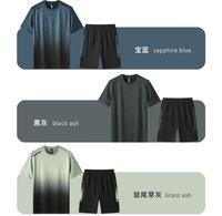Conjunto Deportivo de Camiseta y Pantalones Cortos Transpirables, de Secado Rápido, Antibacteriano y que Absorbe la Humedad, con Detalles Reflectantes para Entrenamiento, Venta al Por Mayor