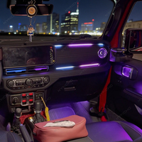 KYNCHO Lumière ambiante LED pour voiture pour Jeep Wrangler 2023 2026, 64 couleurs RGB, contrôle par application Bluetooth, symphonie, éclairage intérieur automobile 12V