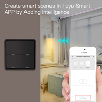 Interrupteur de Scène Sans Fil Zigbee à 4 Touches, Monopolaire, en PC, avec Minuteur via App, Télécommande, Blanc, Compatible Tuya Smart Home