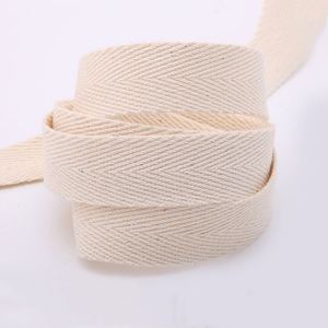 ผ้าใยฝ้ายลายก้างปลาแบบโรงงาน หนา 1.3 มม. กว้าง 1.5 นิ้ว ผ้าใยฝ้ายทอลายทวิลสำหรับเสื้อผ้าและกระเป๋าเป้ - Product Image 2