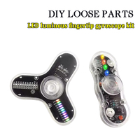 Kit DIY Gyroscope Rotatif LED – Soudure CMS, Rotation POV, Diode Colorée Lumineuse – Kit d'Entraînement et de Pratique de Soudure