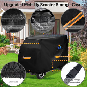 Capa de chuva para scooter elétrica de mobilidade em tecido Oxford 420D resistente à água com tiras reflexivas - Product Image 3