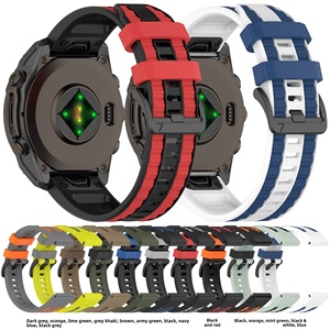 Correa de Reloj de Silicona de 22 mm y 26 mm Compatible con <span class=keywords><strong>Garmin</strong></span> Fenix 8 7X Pro, Correa de Repuesto para Reloj Inteligente Deportivo - Product Image 2