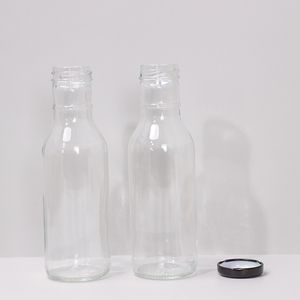 Rõ Ràng Nước Sốt Cà Chua Giấm Dầu Lưu Trữ Chai <span class=keywords><strong>370Ml</strong></span> Vòng Nước Ép Trái Cây Nước Thủy Tinh Nước Giải Khát Chai Với Vít Nắp - Product Image 3