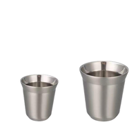 Gobelet isotherme classique en acier inoxydable à double paroi, sans BPA, réutilisable, anti-chute, 80 ml et 160 ml
