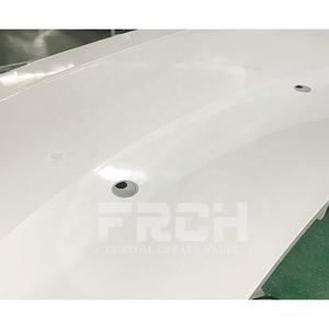 Modern Oval Shaped Salon <span class=keywords><strong>Desk</strong></span> Rodada Recepção Recepção Custom Made Recepção com Luz LED - Product Image 6