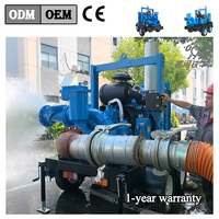 Pompe centrifuge mobile diesel haute performance personnalisée pour drainage minier, pompe de déshydratation pour chantier de construction