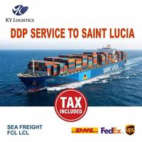 Agent maritime fiable pour les services logistiques de Saint-Lucie, transitaire Chine-Vieux-Fort, fret maritime et aérien DDP, livraison rapide mondiale haut de gamme