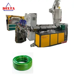 Poly yarn braided PVC soft hose extrusion machine fiber reinforced PVC garden pipe production line
