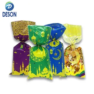 Deson Moslim Eid Mubarak Islamic Custom Gedrukt Kleurrijke Shinny Moon Star Castle Party Decoratie Papieren Geschenkzakken Voor Snoep