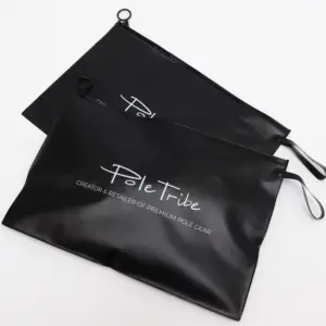 PVC PE HDPE biodegradable clothing packing zipper pouch zip lock plastic bag customized zip bags for swimwear bikini packaging