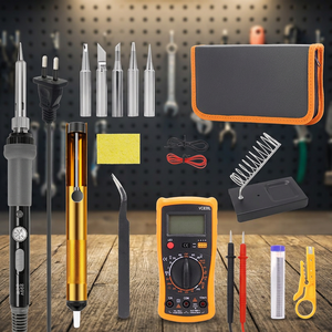 Kit de fer à souder à température réglable avec multimètre 220V, ensemble de 18 outils de réparation pour le soudage et l'électronique - Product Image 3