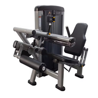 Machine professionnelle de curl et d'extension des jambes assis, charge par disques 80 kg, isolant les ischio-jambiers et les quadriceps, avec rouleaux réglables