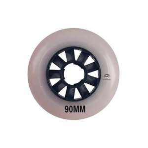 Ruote Professionali per <span class=keywords><strong>Pattini</strong></span> in Linea 2026 ad Alto Rimbalzo 90/100/110mm Nere Magia Negra Resistenti all'Usura SHR per Velocità - Product Image 3