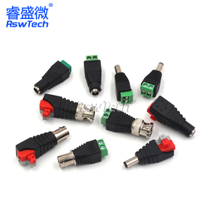 Accesorios de conector <span class=keywords><strong>Bnc</strong></span> para cámara de seguridad, tipo Rress, macho, hembra, Junta sin soldadura, conectores de Cable de cámara de alimentación de vídeo CC - Product Image 2