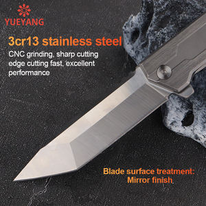 سكين تكتيكي قابل للطي من YUEYANG بمقبض من سبائك التيتانيوم وشفرة من الفولاذ 3CR13 عالية الصلابة، مثالي للصيد والتنزه والاستخدام اليومي - Product Image 3