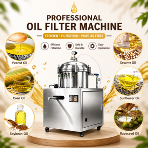Machine de filtration d'huile commerciale pour huile de cuisson, huile végétale, huile d'arachide, filtration à froid - Product Image 6