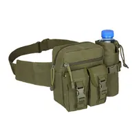 नायलॉन सैन्य आउटडोर खेल बढ़ोतरी चलाने Clim मछली पिछाड़ी पैक सामरिक कमर बैग के साथ बोतल पॉकेट पाउच