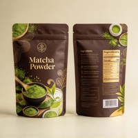 Sachet Doypack Personnalisé Imprimé pour Poudre de Matcha, Recyclable, Qualité Alimentaire, pour Thé Vert, Tisane, Café, Protéines